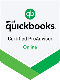 A badge that says, " intuit quickbooks certified proadvisor online."
