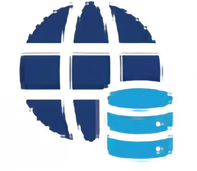 A blue and white image of windows with the same logo.